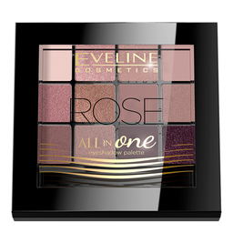 Палетка тіней для повік Eveline All In One, відтінок 2 (Rose), 12 шт., 12 г (LMKCIE12RO)