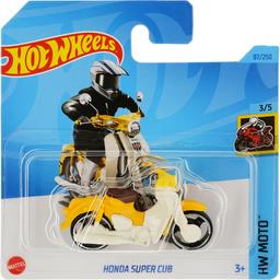 Базовая машинка Hot Wheels HW Moto Honda Super Cub желтая (5785)
