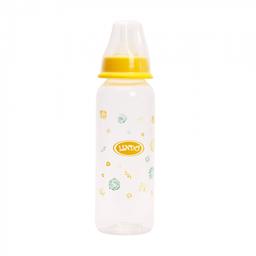 Бутылочка для кормления Lindo, с силиконовой соской, 250 мл, желтый (Li 143 жел)