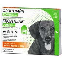 Краплі Boehringer Ingelheim Frontline Combo від бліх та кліщів для собак, 2-10 кг, 0,67 мл, 1 піпетка (159917-1)