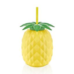 Склянка з трубочкою Qlux Eco Pineapple Bottle, 800 мл, 18,5х12,5х12,5 см (6660631)