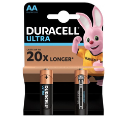 Лужні батарейки пальчикові Duracell Ultra 1,5 V АA LR6/MX1500, 2 шт. (5004803)