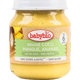 Органическое пюре Babybio из кокосового молока с манго и ананасом 130 г