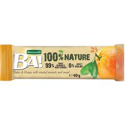 Батончик фініковий Bakalland Ba! 100% Nature Dates & Orange без цукру 40 г