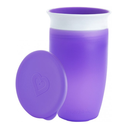 Чашка-непроливайка Munchkin Miracle 360 с крышкой, 296 мл, фиолетовый (051861)