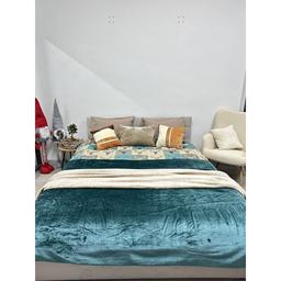 Комплект постельного белья Ecotton двуспальный 29345-3 Олени на зеленом (24414)