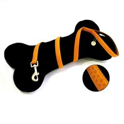 Повідець для собак Croci Mylord, з тисненням, екошкіра, 120х1,5 см, помаранчевий (C5079284)