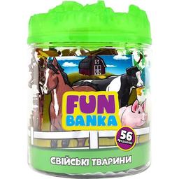 Ігровий набір Fun Banka Свійські Тварини, 56 предметів (320062-UA)