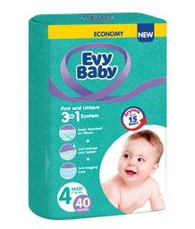 Підгузки дитячі Evy Baby 4 (7-18 кг), 40 шт.