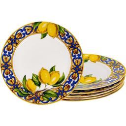 Набор тарелок Lefard Сицилийский лимон, 27 см, разноцветный, 6 шт.