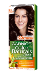 Краска для волос Garnier Color Naturals, тон 2.0 (Элегантный чёрный), 110 мл (C4432826)