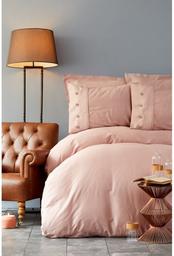 Постельное белье Karaca Home Infinity pudra, сатин, евро, розовый (svt-2000022225601)