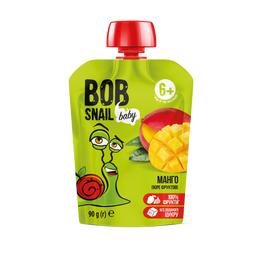 Пюре фруктове Bob Snail Манго, гомогенізоване, 90 г (911678)