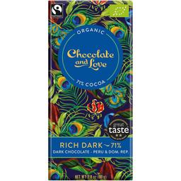 Органический черный шоколад Chocolate and Love 71% какао 80 г