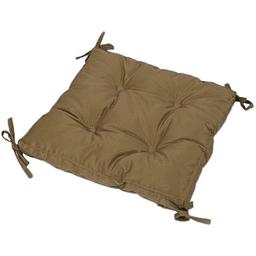 Подушка на стул Lotus Optima с завязками, 40х40х5 см, горчичный (svt-2000022233330)