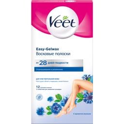 Восковые полоски Veet Easy-Gelwax для чувствительной кожи 12 шт. (3165447)