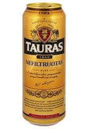 Пиво Tauras Nefiltruotas світле, 5%, з/б, 0.568 л