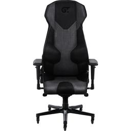 Геймерское кресло GT Racer черное с темно-серым (X-8007 Dark Gray/Black Suede)
