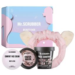 Подарунковий набір Mr.Scrubber Fresh&Comfort: Маска для обличчя, 150 г + Пов'язка для волосся + Крем для обличчя, 30 мл