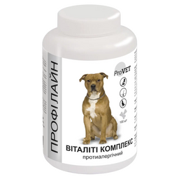 Вітамінно-мінеральна добавка для собак ProVET Профілайн Віталіті комплекс, протиалергічний, 100 таблеток, 123 г (PR241879)