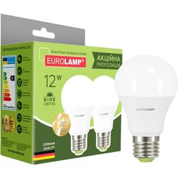 Світлодіодна лампа Eurolamp LED, A60, 12W, E27, 3000K, 2 шт. (MLP-LED-A60-12272(E))