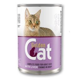 Вологий корм для котів Golden Cat, з печінкою, 415 г