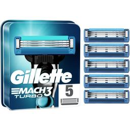 Змінні картриджі для гоління Gillette Mach3 Turbo, 5 шт.