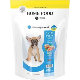 Гипоаллергенный сухой корм для щенков Home Food Puppy Mini мелких пород с форелью и рисом 700 г