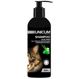 Шампунь Unicum Premium для котів, з маслом алое вера, 200 мл (UN-059)