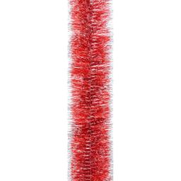 Мішура Novogod'ko 7.5 см 2 м червона зі срібними кінчиками (980433)