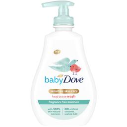 Дитячий гель для душу Dove Baby Інтенсивне зволоження від верхівки до п'яточок, без запаха, 400 мл