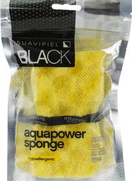 Губка для душа Suavipiel Black Aqua Power, жовтий, 1 шт.