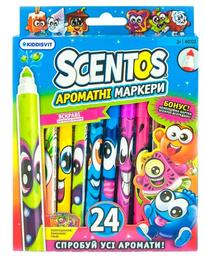 Набор ароматных маркеров Scentos Тонкая линия, 24 цвета (40722)