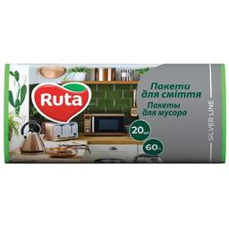 Пакеты для мусора Ruta, 60 л, 20 шт., зеленые