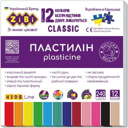 Пластилін ZiBi Kids Line Classic 12 кольорів 240 г (ZB.6233)