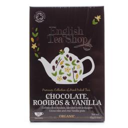 Чай травяной English Tea Shop шоколадный ройбуш-ваниль, органический, 40 г (572219)