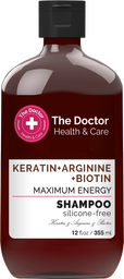 Шампунь The Doctor Health&Care Keratin + Arginine + Biotin Maximum Energy Shampoo, 355 мл