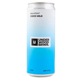 Пиво Underwood Brewery Coco Milk, темное, 4,4%, ж/б, 0,33 л (870727)