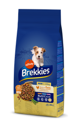 Сухий корм для дорослих собак маленьких порід Brekkies Dog Mini, з куркою і овочами, 20 кг
