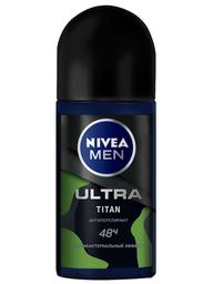 Дезодорант-антиперспірант Nivea Men Ultra Titan з антибактеріальним ефектом та чорним вугіллям, 50 мл (85370)