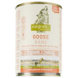 Вологий корм для дорослих собак Isegrim Adult Goose with Sweet Potato, Rose Hip, Wild Herbs Гусь з бататом, шипшиною і травами, 400 г