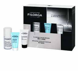 Набір Filorga: Крем для контуру очей Filorga Optim-Eyes Eye Contour, 15 мл + крем Filorga Hydra-Hyal, 15 мл + Скраб для обличчя Filorga Scrub&Detox, 15 мл