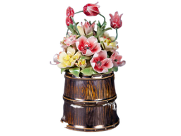 Декоративная фигурка Lefard Корзина с цветами, 12х12х18 см (461-225)