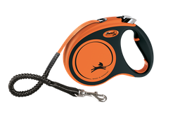 Повідець-рулетка Flexi Xtreme M, для собак до 35 кг, стрічка 5 м, помаранчевий (XT20T5.251.OR)