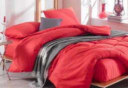 Комплект постельного белья Eponj Home Paint D.Boya Kirmizi, ранфорс, евростандарт, красный, 4 предмета (svt-2000022293570)