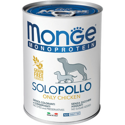 Влажный корм Monge Dog Solo, для взрослых собак, 100% курка, 400 г