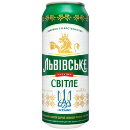 Пиво Львівське, светлое, ж/б, 4,3%, 0,48 л (921562)