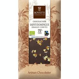 Шоколад черный Bovetti Апельсин 73% органический 100 г