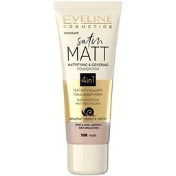 Тональный крем Eveline Cosmetics Satin Matt с матирующим эффектом тон 106 (Nude) 30 мл