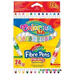 Фломастери двосторонні Colorino Fibre Pens, 24 кольори (32353PTR)